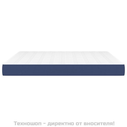 Матрак за легло с покет пружини средна твърдост синьо 180x200x20 см плат