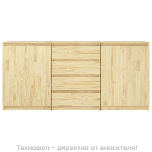 Странични шкафове, 3 бр, борова дървесина масив