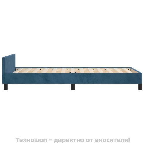 Рамка за легло без матрак, тъмносиня, 80x200 см, кадифе