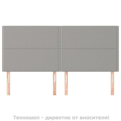 Табла за легло, светло сива, 200x5x118/128 см, плат