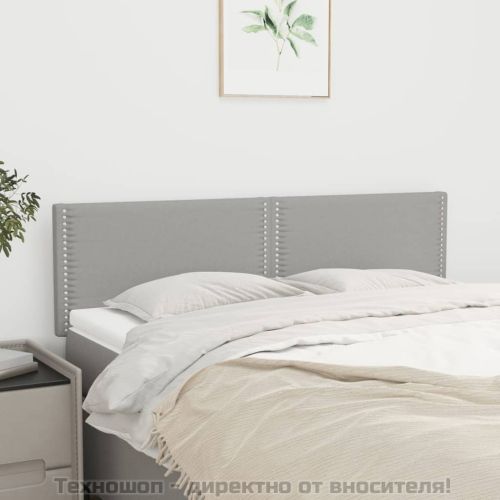 Табла за легло, светло сива, 144x5x78/88 см, плат