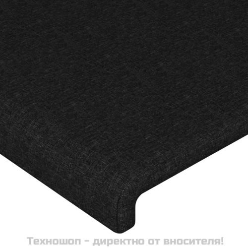 Горна табла за легло, черна, 100x5x78/88 см, плат