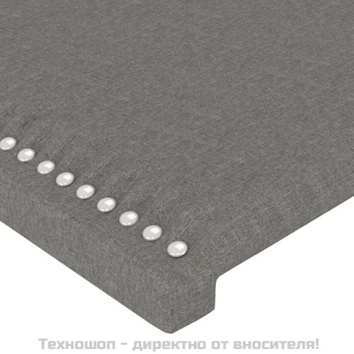 Горна табла за легло, тъмносива, 90x5x78/88 см, плат