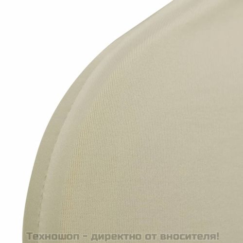 Покривни калъфи за столове, еластични, 4 бр, кремави