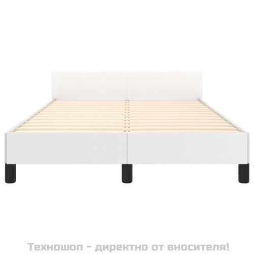 Рамка за легло с табла без матрак, бяла, 120x200 см