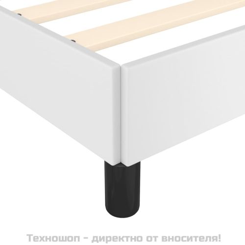 Рамка за легло с табла без матрак, бяла, 120x200 см