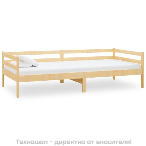 Дневно легло с матрак, 90x200 см, борово дърво масив