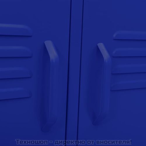 ТВ шкаф, нейви синьо, 105x35x50 см, стомана