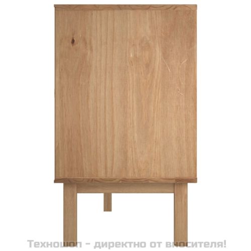Сайдборд OTTA, кафяво и сиво, 113,5x43x73 см, бор масив