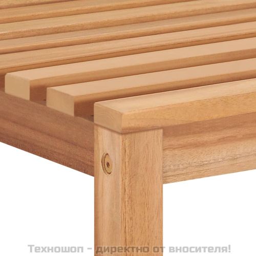 Градински комплект за хранене, 7 части, 200x100 см, масивно тиково дърво