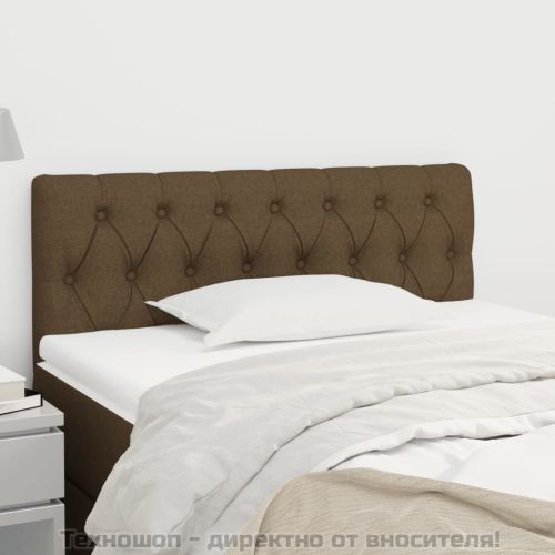 Горна табла за легло, тъмнокафява, 100 x 7 x 78/88 см, плат