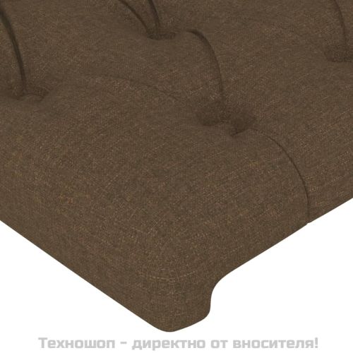 Горна табла за легло, тъмнокафява, 100 x 7 x 78/88 см, плат