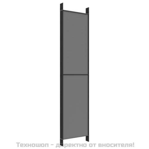 Параван за стая, 6 панела, антрацит, 300x220 cм, текстил