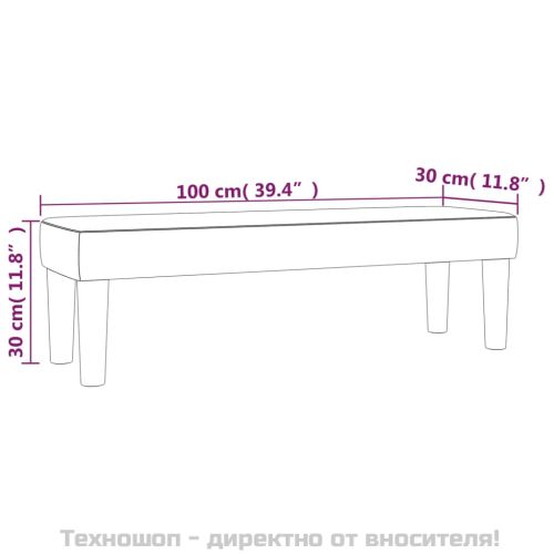 Пейка, тъмнокафява, 100x30x30 см, плат