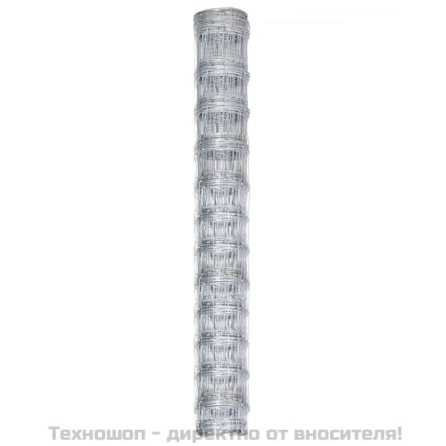 Градинска ограда, поцинкована стомана, 50x1,25 м, сребриста