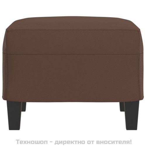 Табуретка, кафява, 60x50x41 см, изкуствена кожа