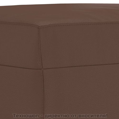 Табуретка, кафява, 60x50x41 см, изкуствена кожа