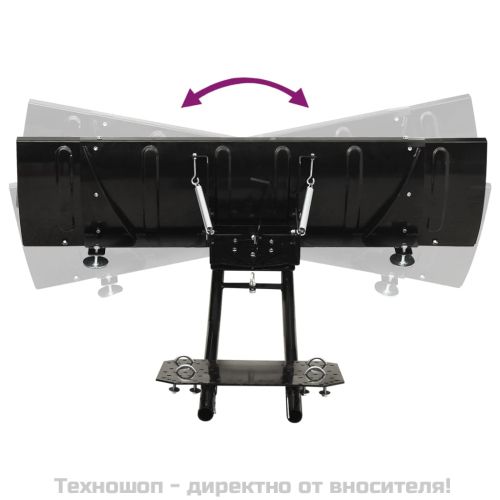Снежен плуг за предно монтиране на ATV, 150x38 см, черен