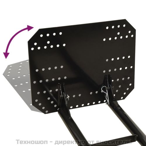 Снежен плуг за предно монтиране на ATV, 150x38 см, черен