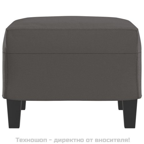 Табуретка, сива, 60x50x41 см, изкуствена кожа