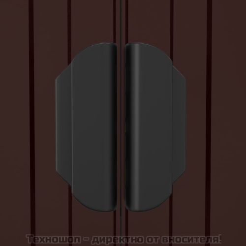 Градински навес тъмнокафяв 192x1021x223 см поцинкована стомана