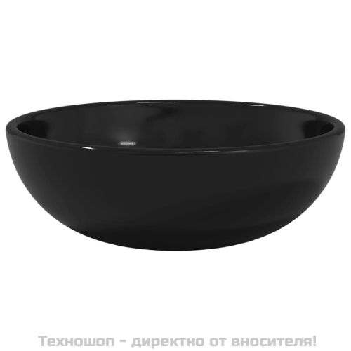 Мивка, закалено стъкло, 35x12 см, черна