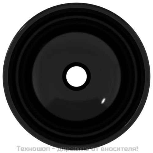 Мивка, закалено стъкло, 30x12 см, черна