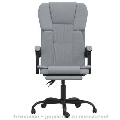 Наклоняем офис стол, светлосив, текстил