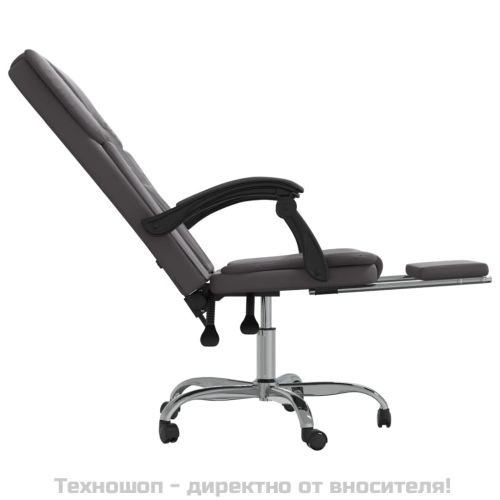 Наклоняем офис стол, сив, изкуствена кожа