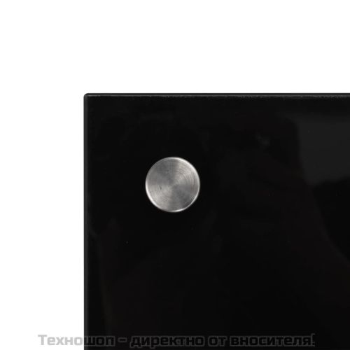 Кухненски гръб, черен, 70х40 см, закалено стъкло