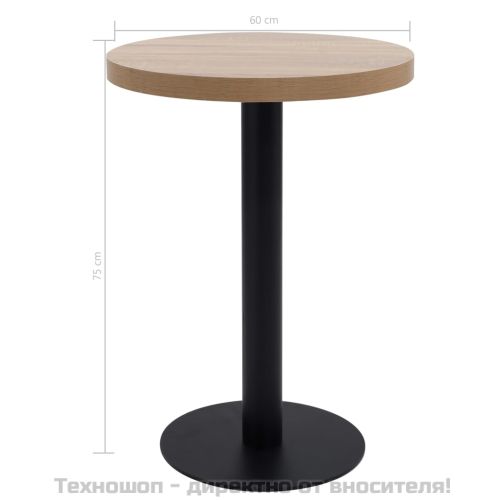 Бистро маса, светлокафява, 60 см, МДФ