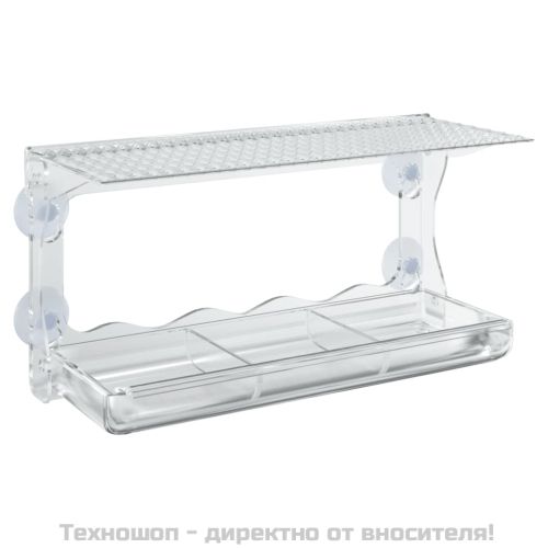 Хранилки за птици за прозорец, 2 бр, акрил, 30x12x15 см