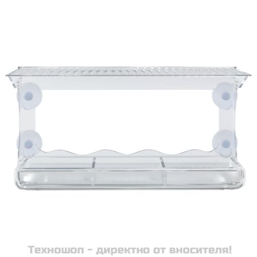 Хранилки за птици за прозорец, 2 бр, акрил, 30x12x15 см
