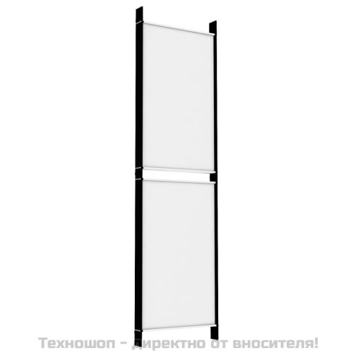 Параван за стая, 5 панела, бял, 250x180 см, текстил