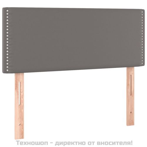 Горна табла за легло, сива, 100x5x78/88 см, изкуствена кожа