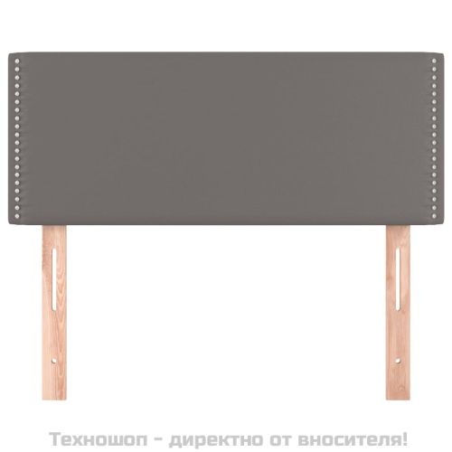 Горна табла за легло, сива, 100x5x78/88 см, изкуствена кожа