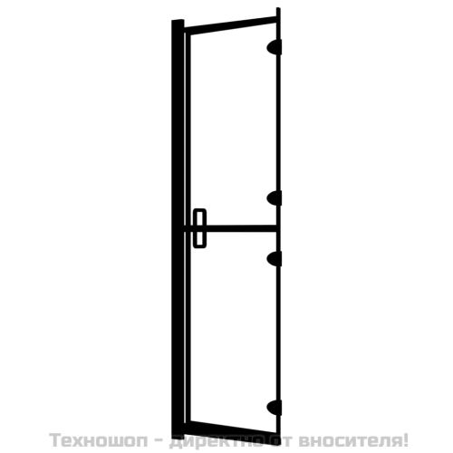 Сгъваем душ параван, ESG стъкло, 80x140 см, черен
