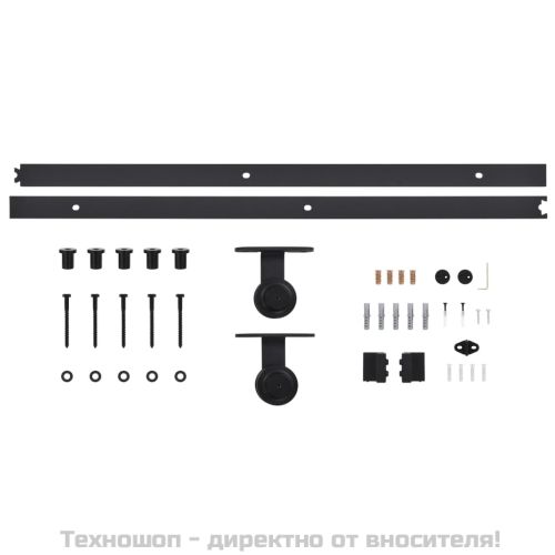 Плъзгаща се врата с механизъм, ESG стъкло и алуминий, 90x205 см