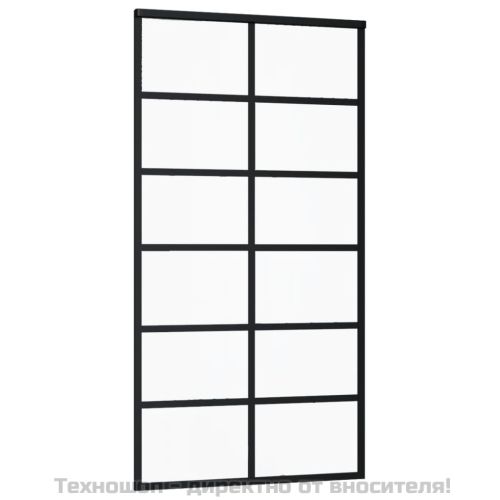 Плъзгаща се врата с механизъм ESG стъкло и алуминий 102x205 см