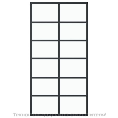 Плъзгаща се врата с механизъм ESG стъкло и алуминий 102x205 см