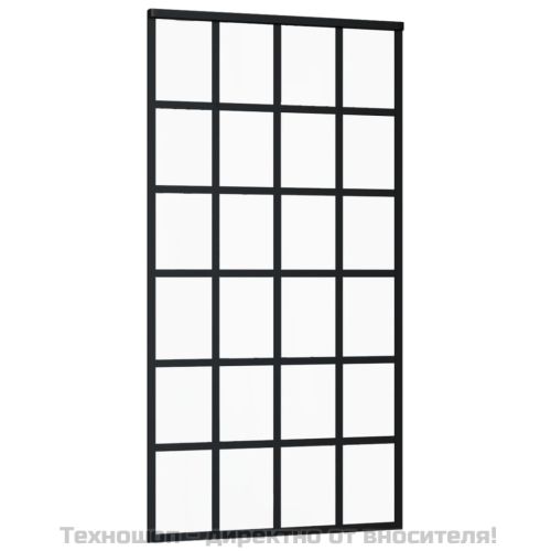 Плъзгаща се врата с механизъм ESG стъкло и алуминий 102x205 см