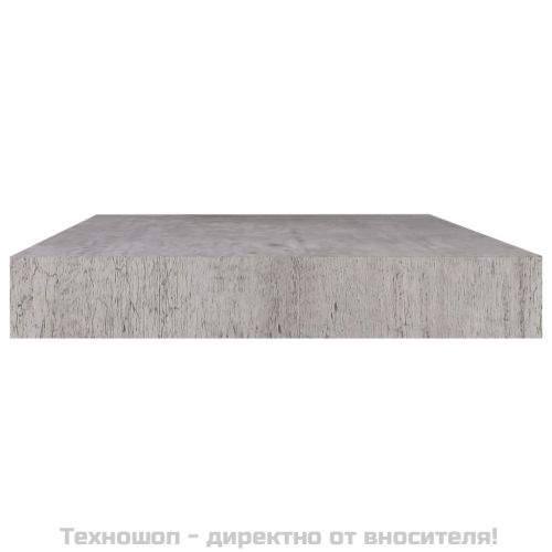 Окачени стенни рафтове, 4 бр, бетонно сиви, 40x23x3,8 см, МДФ