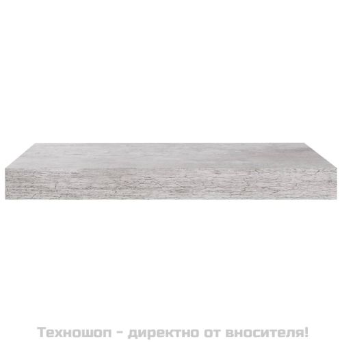 Окачени стенни рафтове, 4 бр, бетонно сиви, 40x23x3,8 см, МДФ