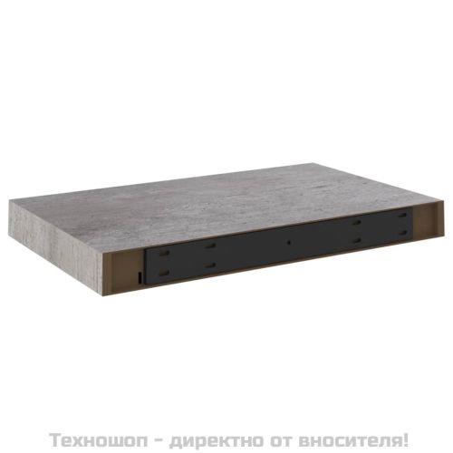 Окачени стенни рафтове, 4 бр, бетонно сиви, 40x23x3,8 см, МДФ
