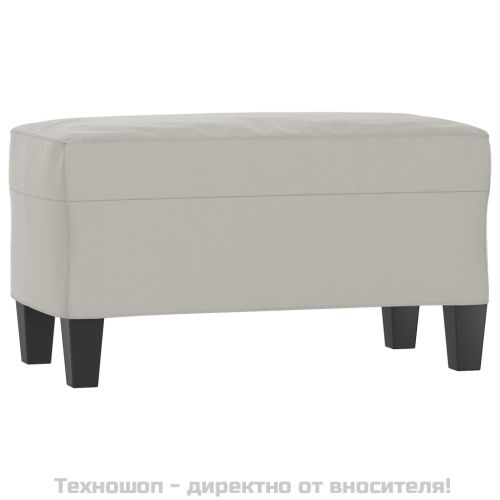 Пейка, светлосива, 70x35x41 см, микрофибърен плат