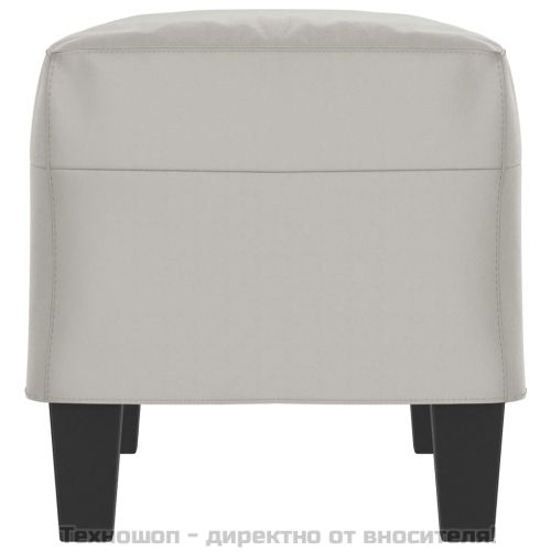 Пейка, светлосива, 70x35x41 см, микрофибърен плат