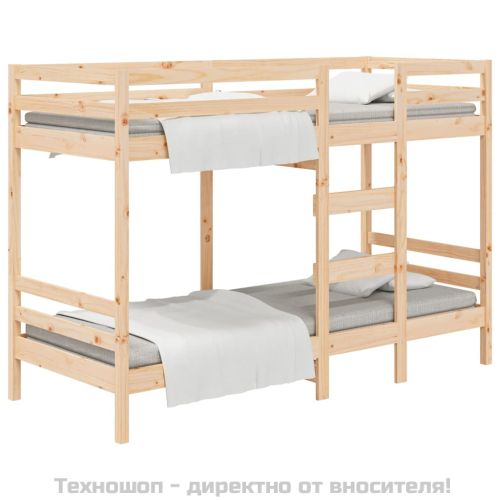 Двуетажно легло без матрак 90x200 cm масивна дървесина бор