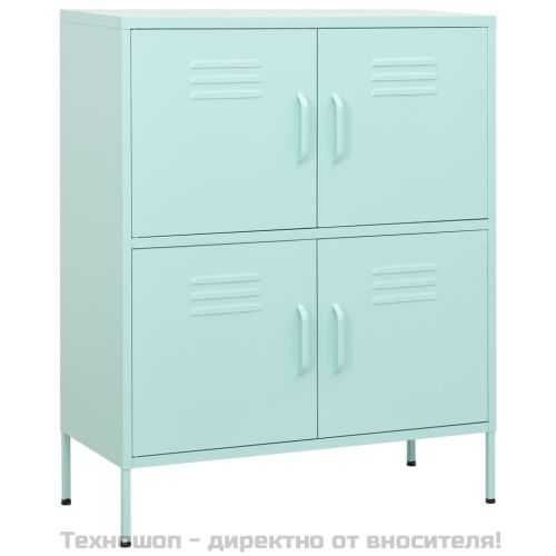 Шкаф за съхранение, мента, 80х35х101,5 см, стомана