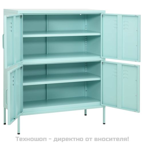 Шкаф за съхранение, мента, 80х35х101,5 см, стомана
