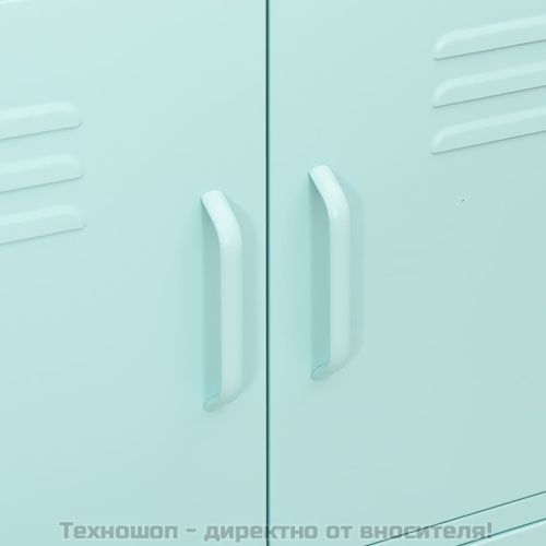 Шкаф за съхранение, мента, 80х35х101,5 см, стомана